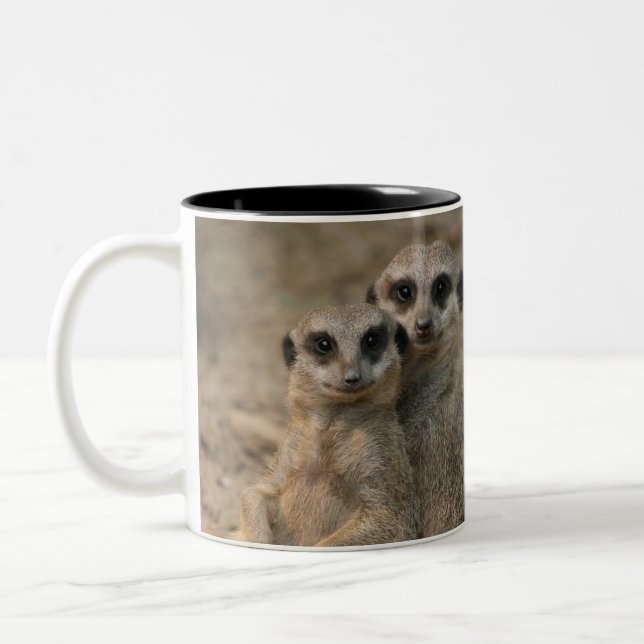 Meerkat 067 Two-Tone coffee mug (Left)