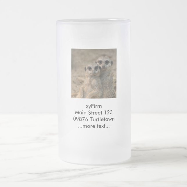 Meerkat_20170901_by_JAMFoto Frosted Glass Beer Mug (Center)