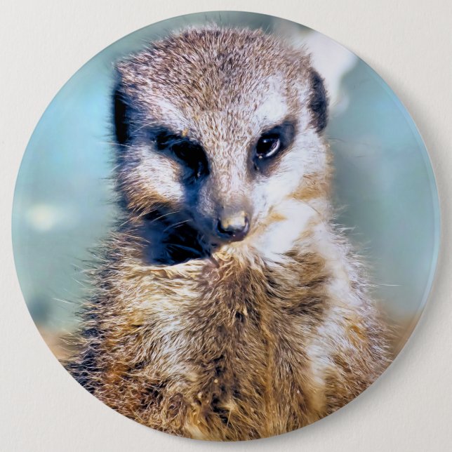 MEERKAT 6 CM ROUND BADGE (Front)