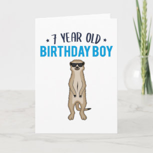 Meerkat 7 Year Old Birthday Boy Gift Card