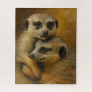 Meerkat Affection Jigsaw Puzzle