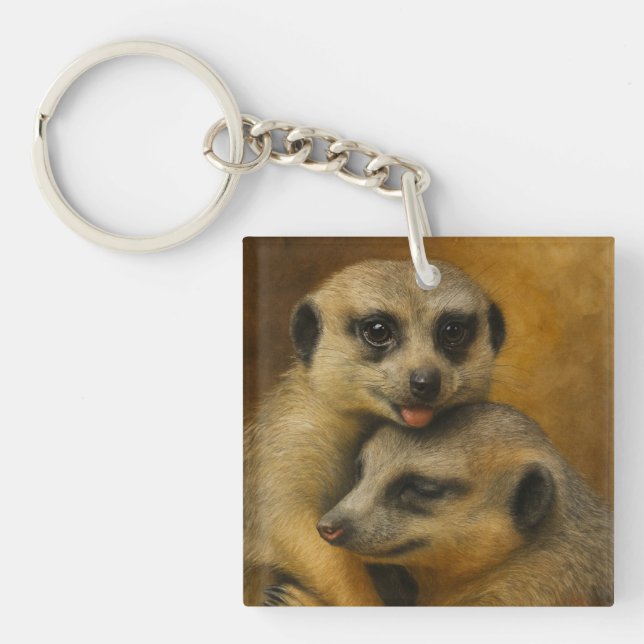 Meerkat Affection Key Ring (Front)