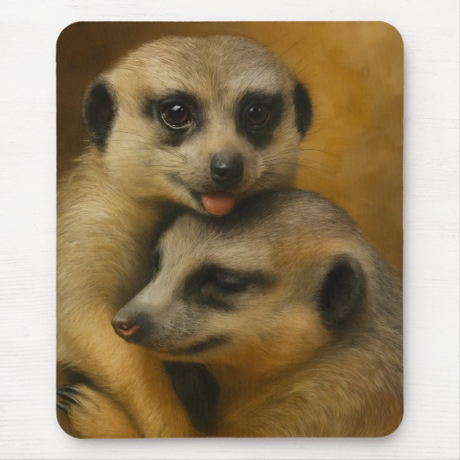 Meerkat Affection Mouse Mat (Front)