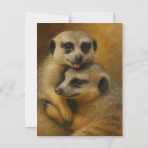Meerkat Affection Postcard