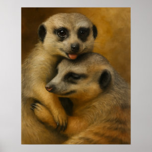 Meerkat Affection Poster