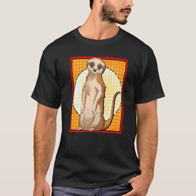 Meerkat  Africa Safari Cute Zoo Animal Meerkat T-Shirt (Front)