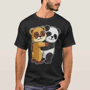 Meerkat And Panda Cute Animals For Women Animal Hu T-Shirt