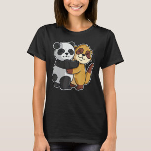 Meerkat And Panda Cute Animals For Women Animal Hu T-Shirt