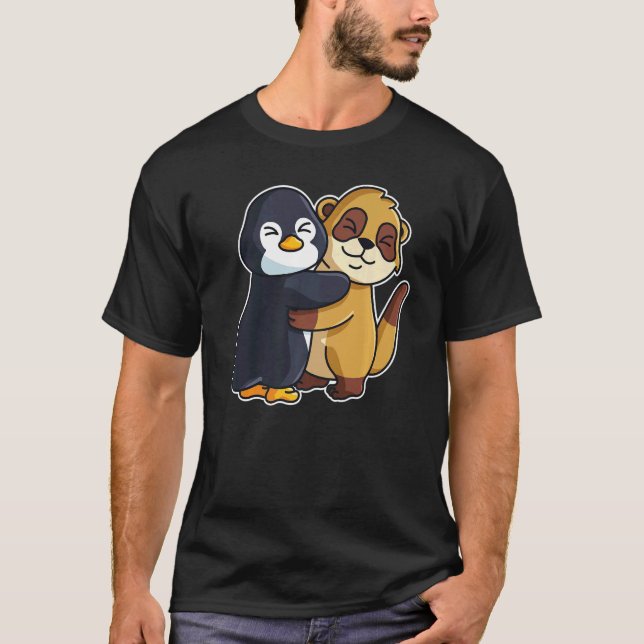 Meerkat And Penguin Cute Animals For Women Animal T-Shirt (Front)