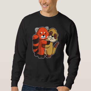 Meerkat And Red Panda Cute Animals For Women Anima Sweatshirt