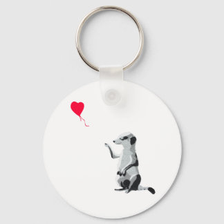 Meerkat and the red balloon key ring
