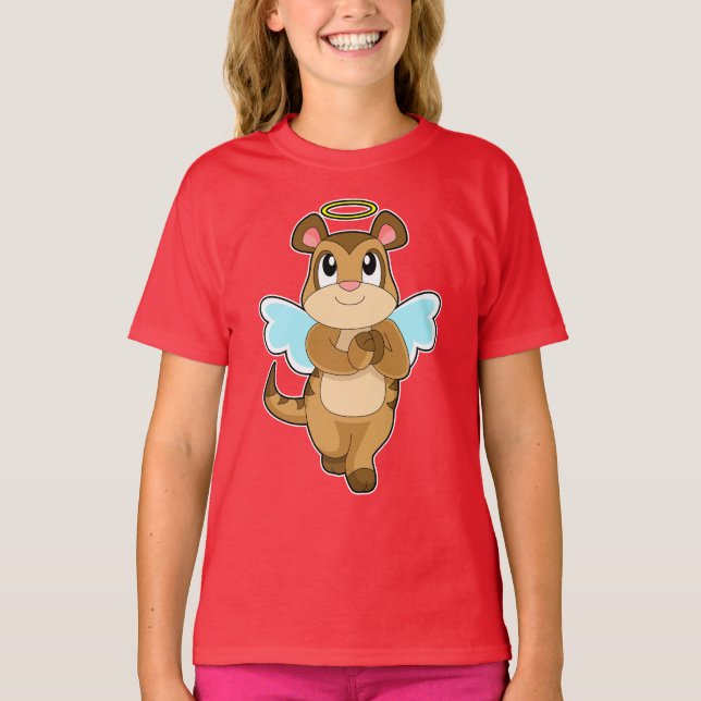 Meerkat Angel wings T-Shirt (Front)