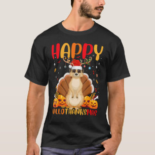 Meerkat Animal Happy Meerkat Hellothanksmas T-Shirt