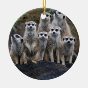 Meerkat Animal Safari Africa Cute Suricate Ceramic Tree Decoration