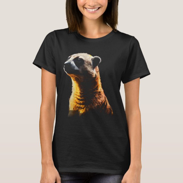 Meerkat Artwork  Animal Meerkat 3 T-Shirt (Front)
