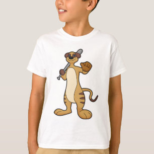 Meerkat as Baseball player with Baseball bat T-Shirt