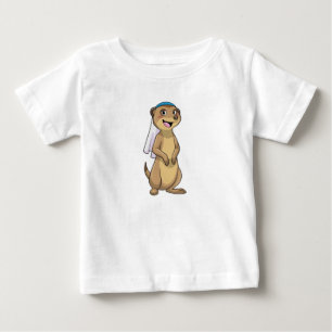 Meerkat as Bride with Veil Baby T-Shirt