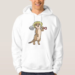 Meerkat as Farmer with Shovel Hoodie