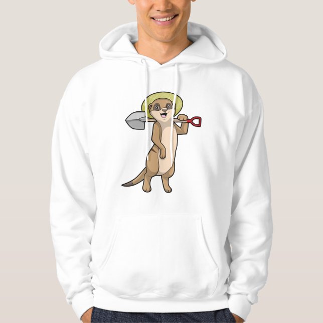 Meerkat as Farmer with Shovel Hoodie (Front)