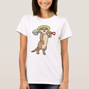 Meerkat as Farmer with Shovel T-Shirt