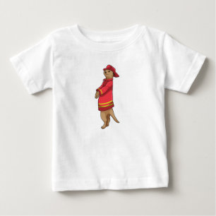 Meerkat as Firefighter with Helmet Baby T-Shirt