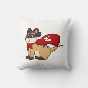 Meerkat as Hero with Mask Cushion