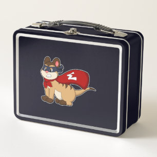 Meerkat as Hero with Mask Metal Lunch Box