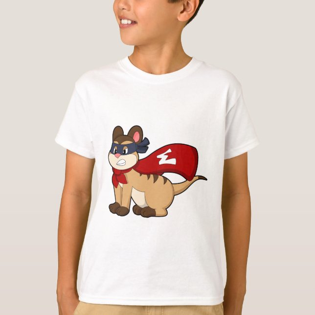 Meerkat as Hero with Mask T-Shirt (Front)