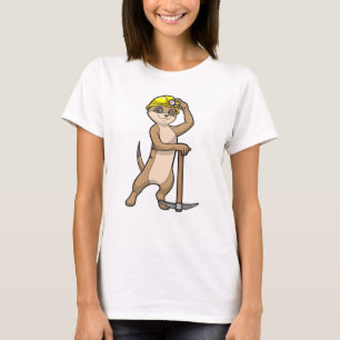 Meerkat as Miner with Pickaxe T-Shirt