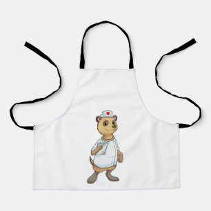 Meerkat as Nurse with Heart Apron