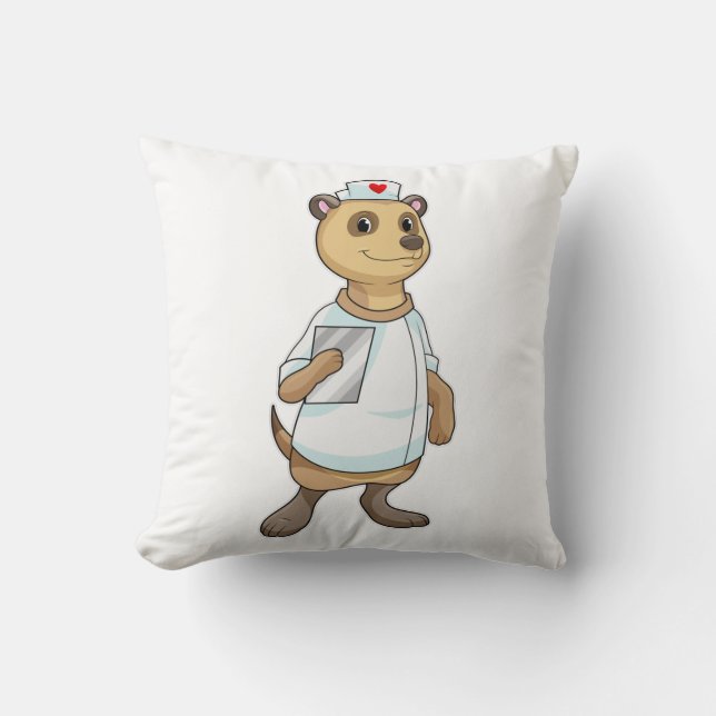 Meerkat as Nurse with Heart Cushion (Front)