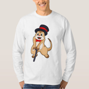 Meerkat as Pensioner with Walking stick T-Shirt