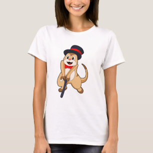 Meerkat as Pensioner with Walking stick T-Shirt