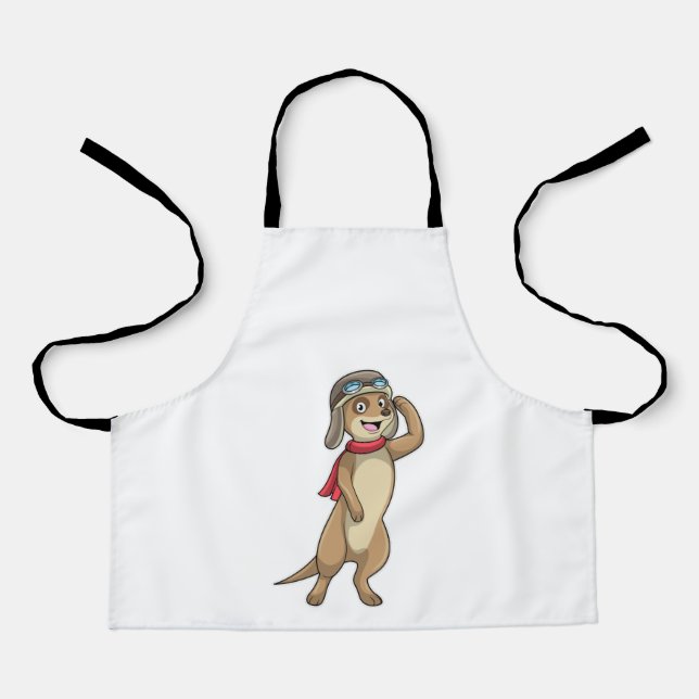 Meerkat as Pilot with Pilot hat Apron (Front)