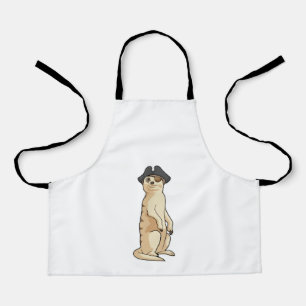 Meerkat as Pirate with Pirate hat Apron