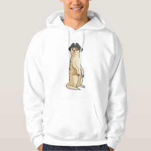 Meerkat as Pirate with Pirate hat Hoodie