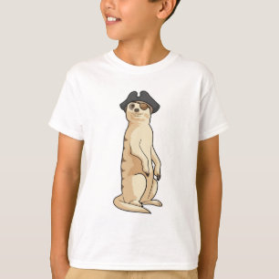 Meerkat as Pirate with Pirate hat T-Shirt