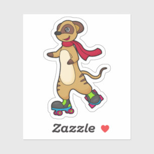 Meerkat as Skater with Roller skates