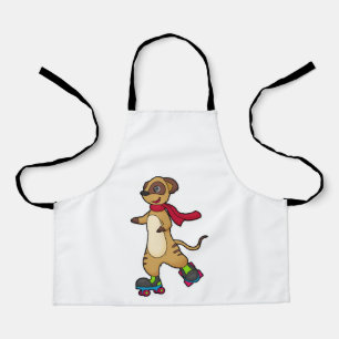 Meerkat as Skater with Roller skates Apron