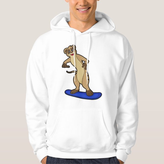 Meerkat as Snowboarder with Snowboard Hoodie (Front)