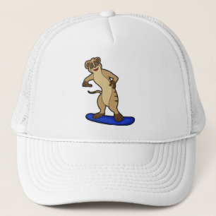 Meerkat as Snowboarder with Snowboard Trucker Hat