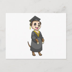Meerkat as Student with Diploma Postcard