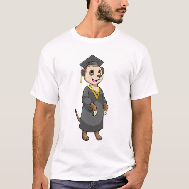 Meerkat as Student with Diploma T-Shirt (Front)