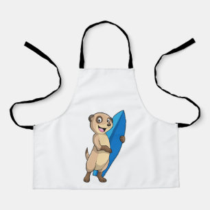 Meerkat as Surfer with Surfboard Apron