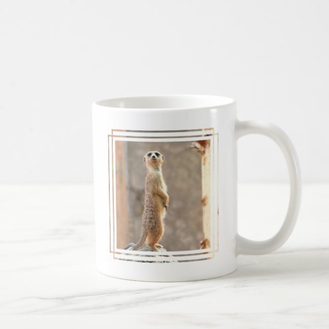Meerkat at Attention Coffee Mug (Right)