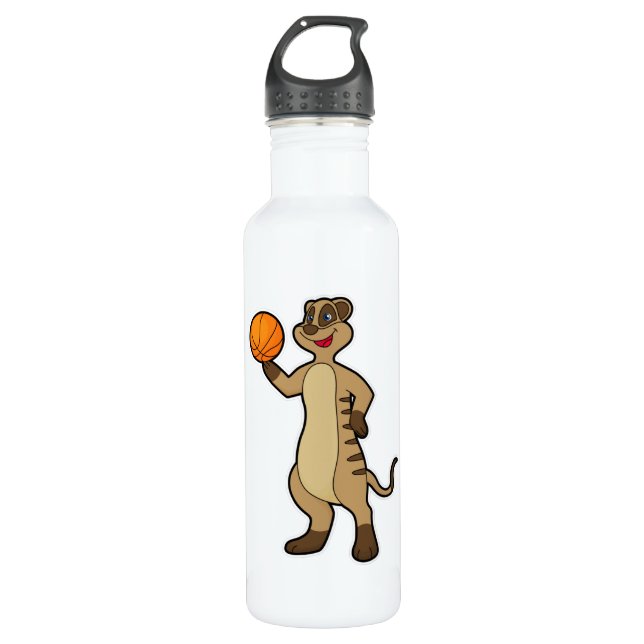 Meerkat at Basketball Sports 710 Ml Water Bottle (Front)