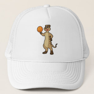Meerkat at Basketball Sports Trucker Hat