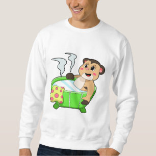 Meerkat at Bathing in Bathtub Sweatshirt