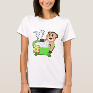Meerkat at Bathing in Bathtub T-Shirt