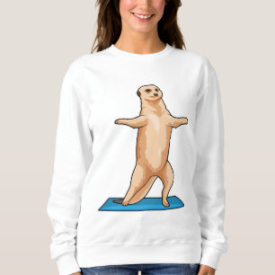 Meerkat at Fitness Stretching exercise Sweatshirt